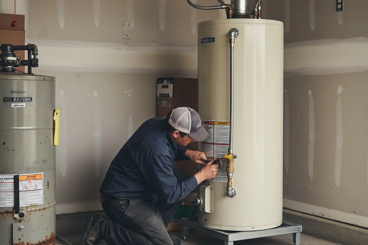 Water heater and shutoff valve replacement in Belden